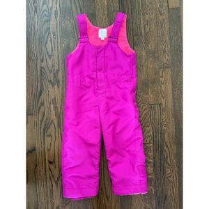 Children's Place Toddler Snow Pants Snow Bib Ski Pants 4T Pink and Purple